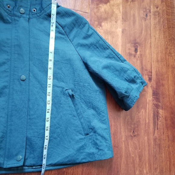 Samuel Dong Dupioni Crop Jacket Teal M - Picture 9 of 12